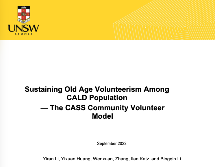 Sustaining Old Age Volunteerism Among CALD Population